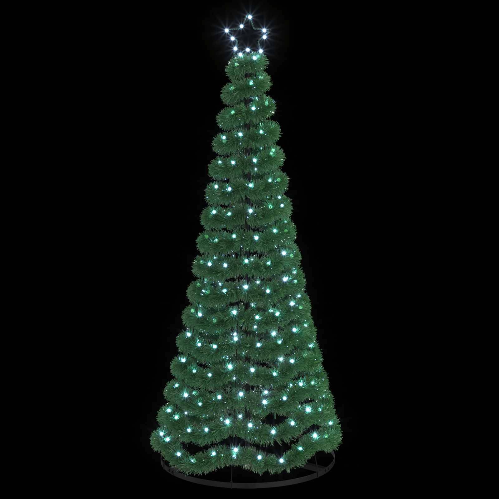 Vidaxl - Sapin de Noël brillant avec LED et socle EKENAS 180 cm 220 LED vidaXL 42055406 - Image 4