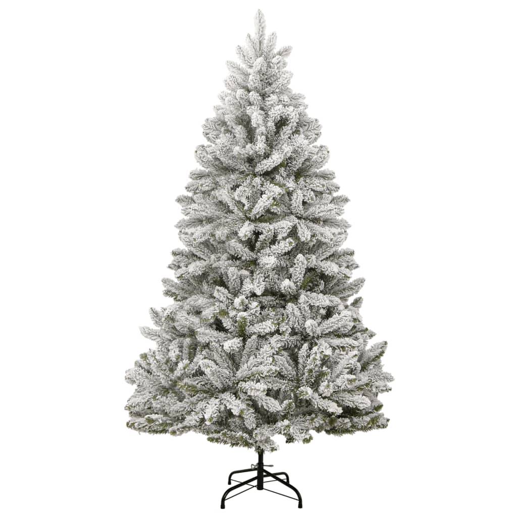 ComfortXL - Sapin de Noël artificiel floqué PVC très grande taille intérieur Blanc 300 cm – ComfortXL Outdoor Living - Image 2
