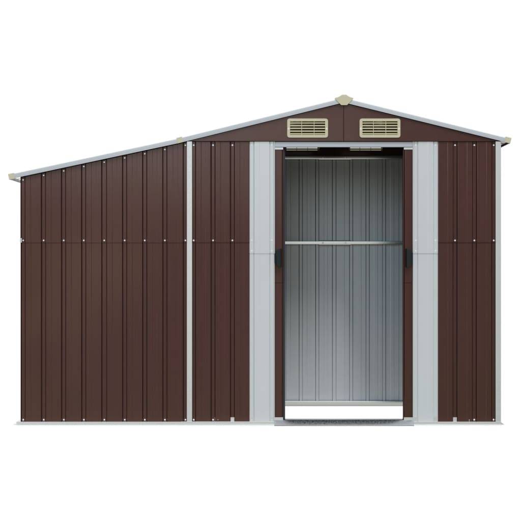 Vidaxl - Abri de jardin marron 277x93x179 cm acier galvanisé vidaXL 364520 - Image 5