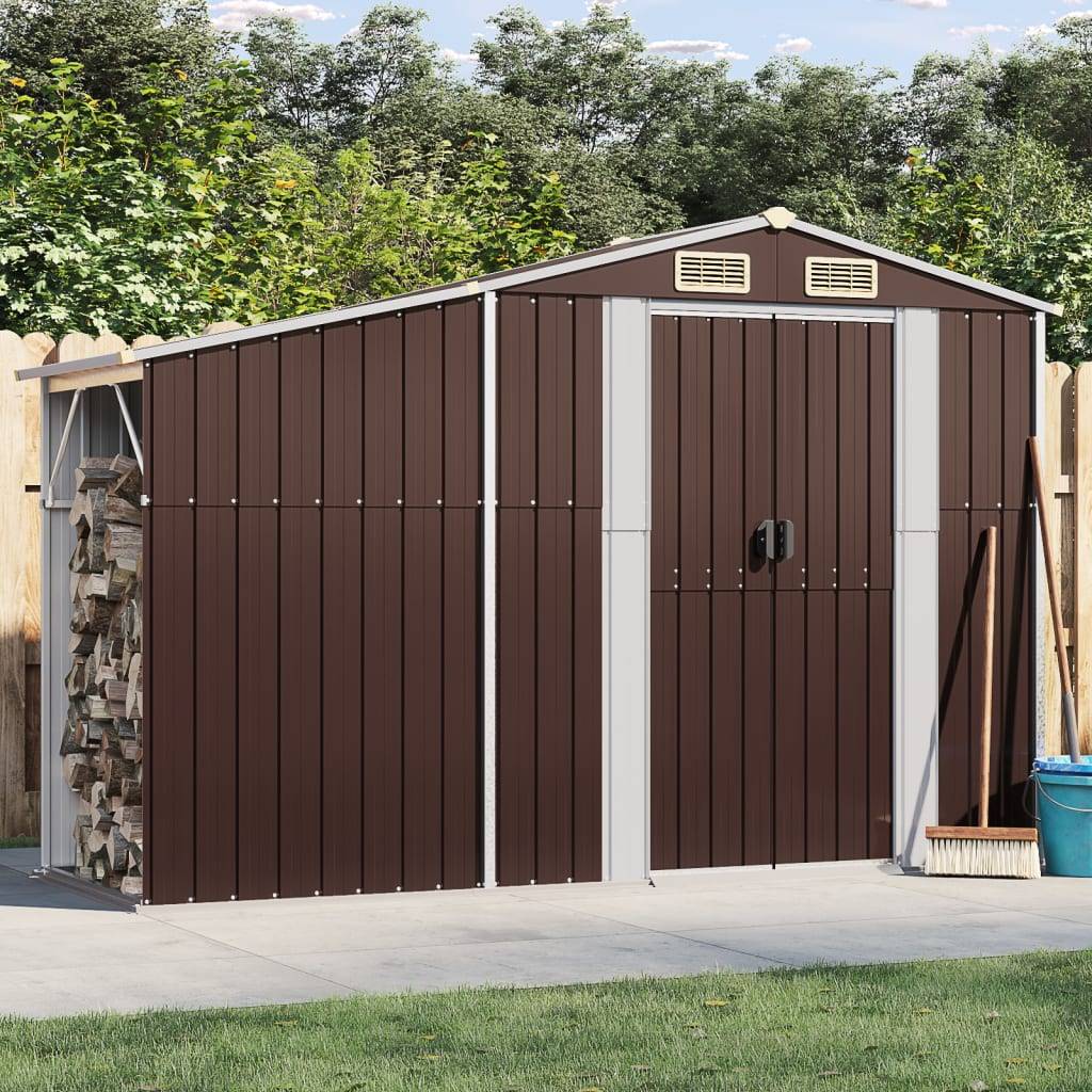 Vidaxl - Abri de jardin marron 277x93x179 cm acier galvanisé vidaXL 364520 - Image 1