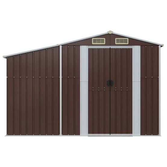 Vidaxl - Abri de jardin marron 277x93x179 cm acier galvanisé vidaXL 364520 - Image 9