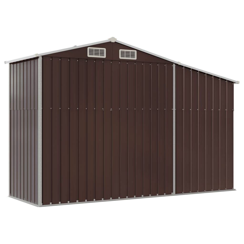 Vidaxl - Abri de jardin marron 277x93x179 cm acier galvanisé vidaXL 364520 - Image 7
