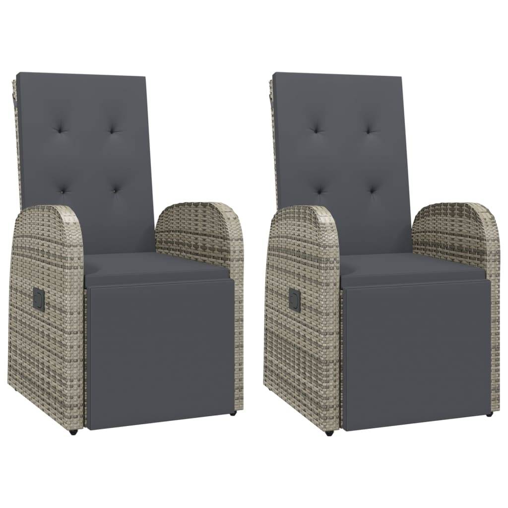 Vidaxl - Chaises de jardin inclinables coussins lot de 2 Résine tressée vidaXL 319538 - Image 2