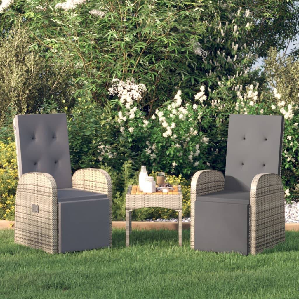 Vidaxl - Chaises de jardin inclinables coussins lot de 2 Résine tressée vidaXL 319538 - Image 1