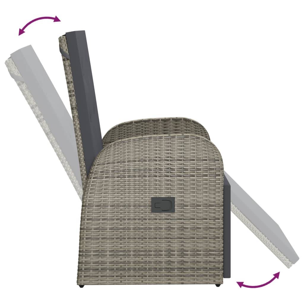 Vidaxl - Chaises de jardin inclinables coussins lot de 2 Résine tressée vidaXL 319538 - Image 7
