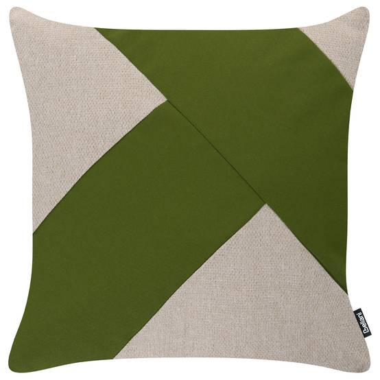Beliani - Coussin d'extérieur Oléfine Beige/vert ALETRIS - 45x45x10- Beliani - Image 6