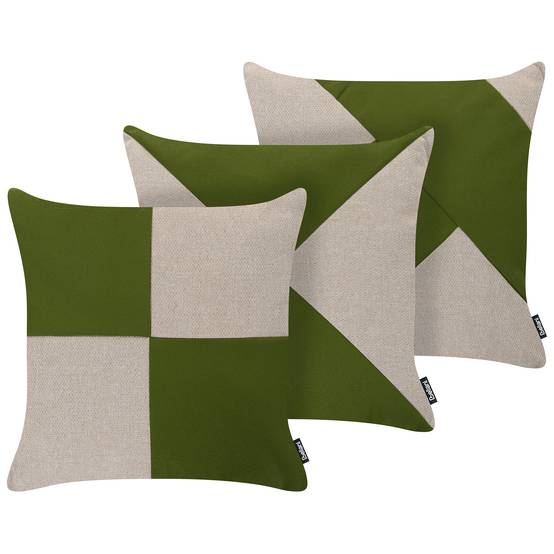 Beliani - Coussin d'extérieur Oléfine Beige/vert ALETRIS - 45x45x10- Beliani - Image 2