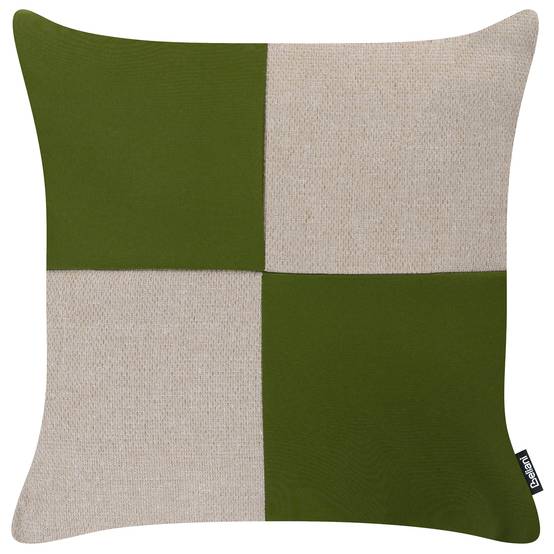 Beliani - Coussin d'extérieur Oléfine Beige/vert ALETRIS - 45x45x10- Beliani - Image 4