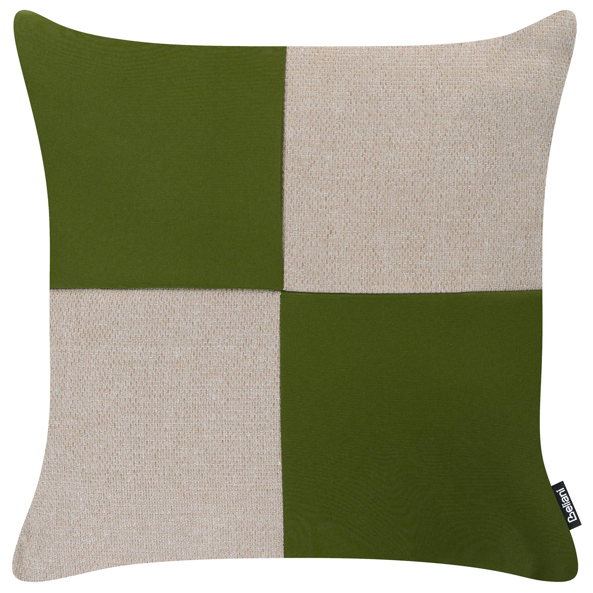 Beliani - Coussin d'extérieur Oléfine Beige/vert ALETRIS - 45x45x10- Beliani - Image 4