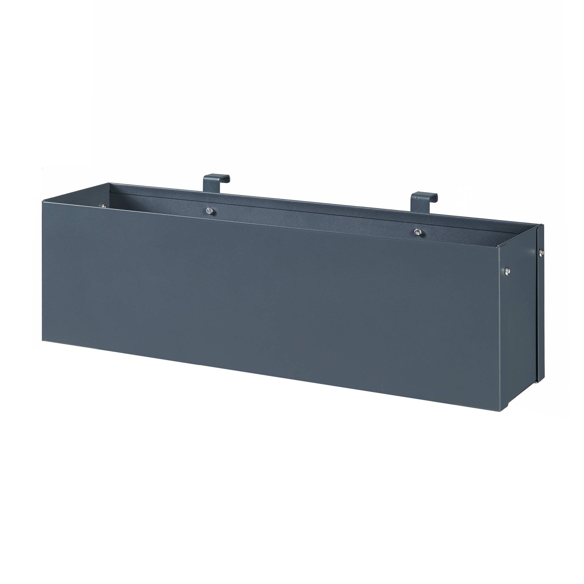 Jardinière suspendue Achtkarspelen acier galvanisé 50 x 12 x 15 cm anthracite [en.casa] - Image 1