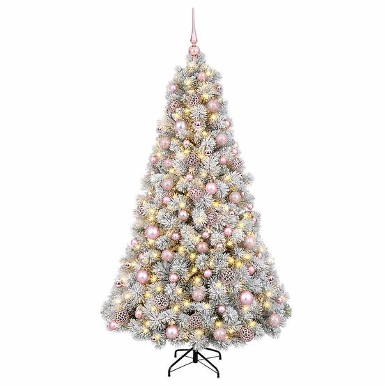 Vidaxl - Sapin de Noël artificiel avec boules 180 cm 300 LED Blanc chaud vidaXL 3466657 - Image 5