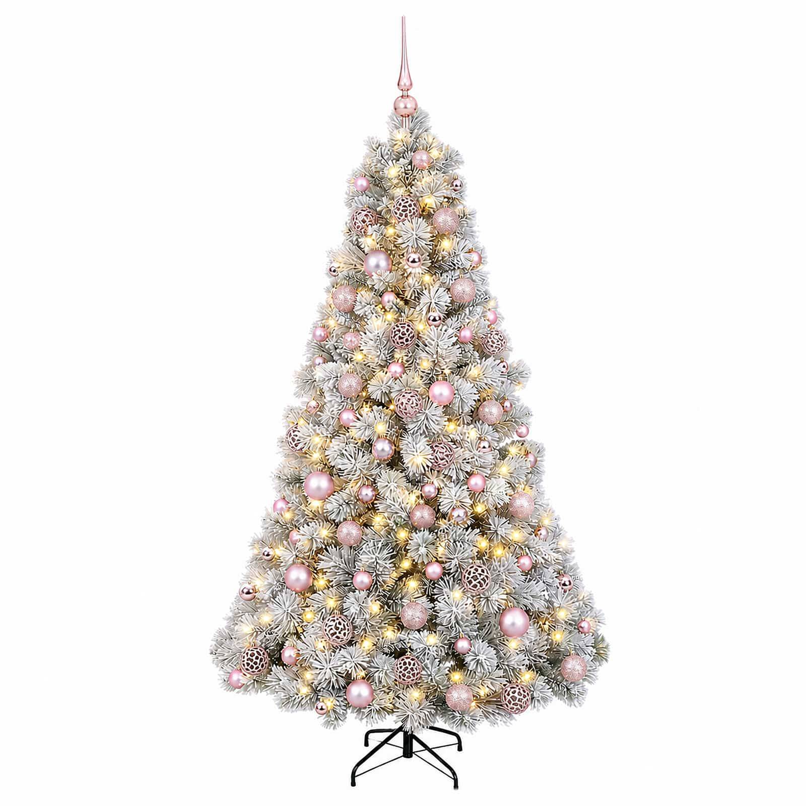 Vidaxl - Sapin de Noël artificiel avec boules 180 cm 300 LED Blanc chaud vidaXL 3466657 - Image 5