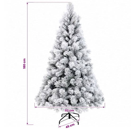 Vidaxl - Sapin de Noël artificiel avec boules 180 cm 300 LED Blanc chaud vidaXL 3466657 - Image 3