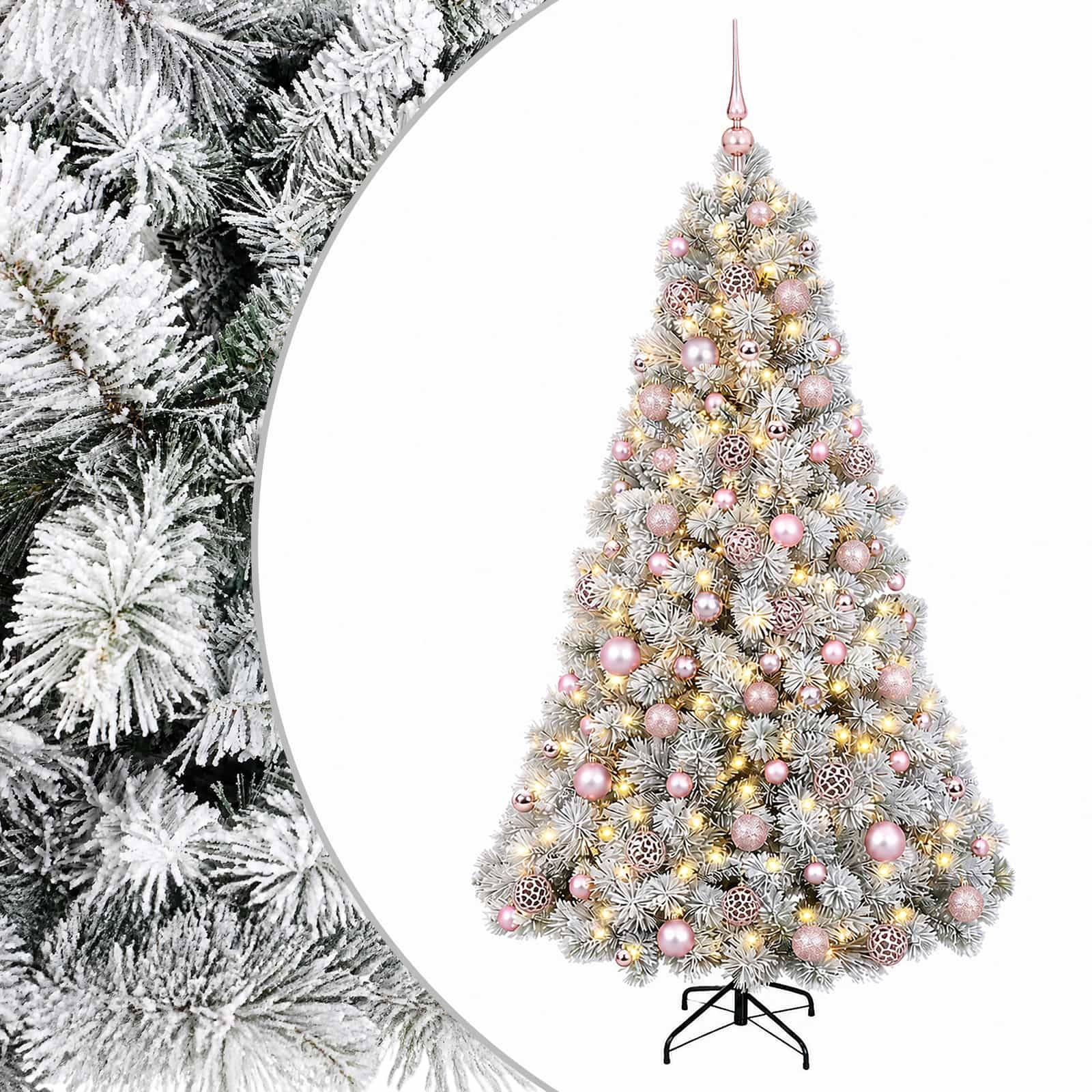 Vidaxl - Sapin de Noël artificiel avec boules 180 cm 300 LED Blanc chaud vidaXL 3466657 - Image 2