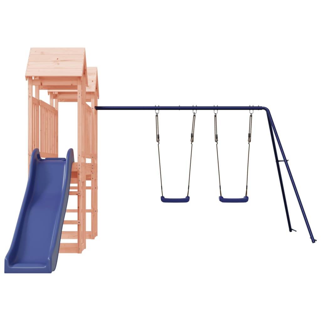 Helloshop26 - Aire de jeux d'extérieur balançoires toboggan portiques robuste jeux jardin 308 x 461 x 207 cm bois massif de douglas - Image 3