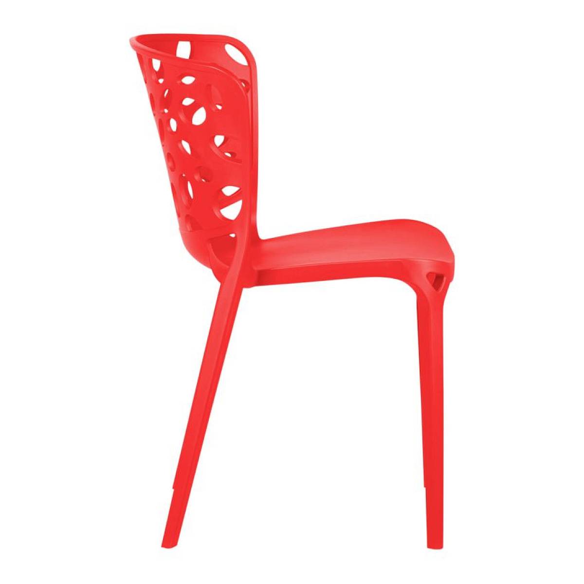 Ensemble de 2 chaises de jardin rouges élégantes et confortables - Image 3