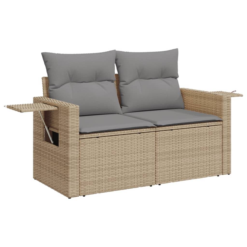Vidaxl - Salon de jardin avec coussins 7 pcs beige résine tressée vidaXL 3224589 - Image 8