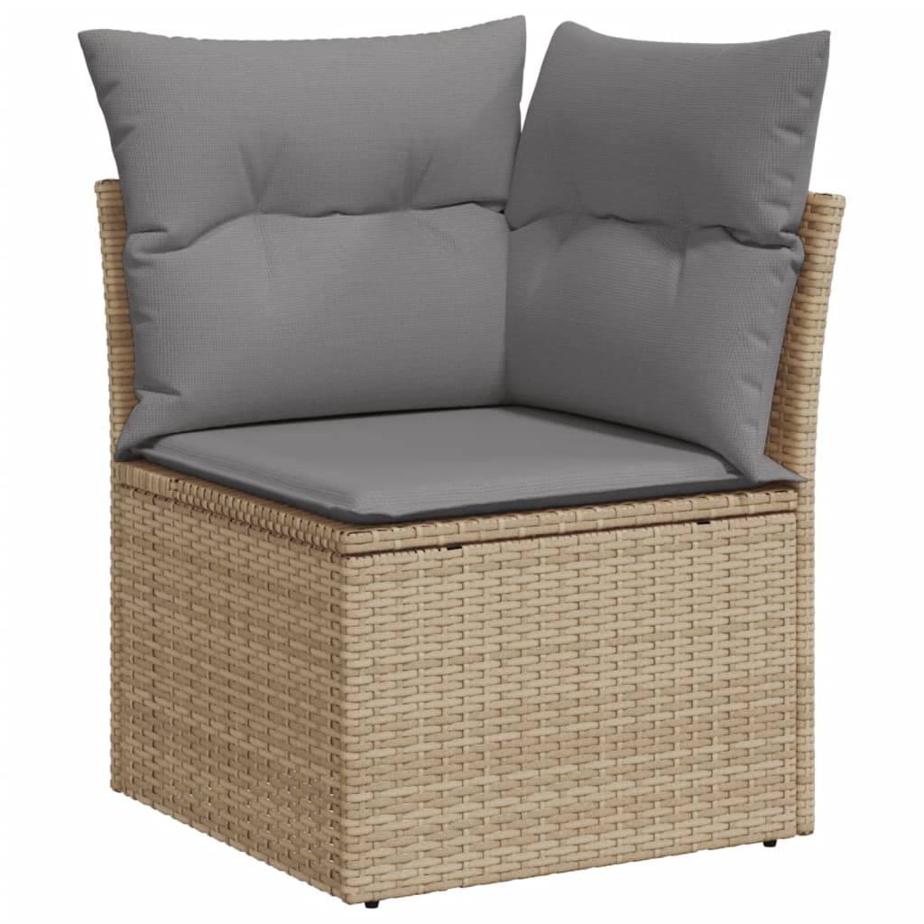 Vidaxl - Salon de jardin avec coussins 7 pcs beige résine tressée vidaXL 3224589 - Image 5