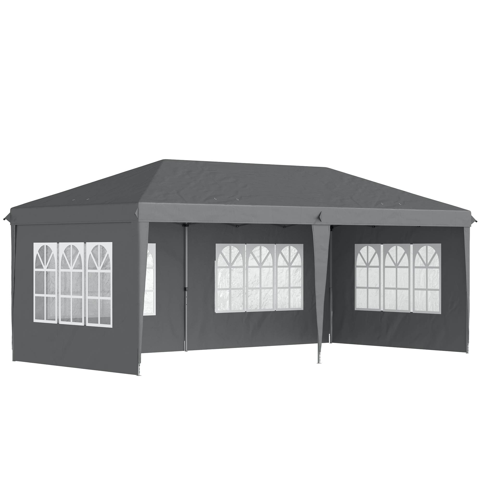 Maison Chic - Tonnelle pop-up pliante - tente de réception - 3 x 6 m 3 cotés démontables gris fr563