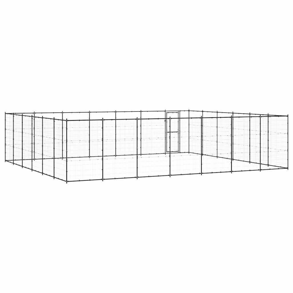 Vidaxl - Chenil d'extérieur pour chiens Acier 50,82 m² vidaXL 3082325 - Image 7