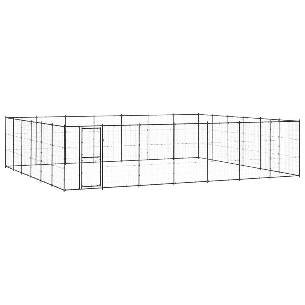 Vidaxl - Chenil d'extérieur pour chiens Acier 50,82 m² vidaXL 3082325 - Image 2