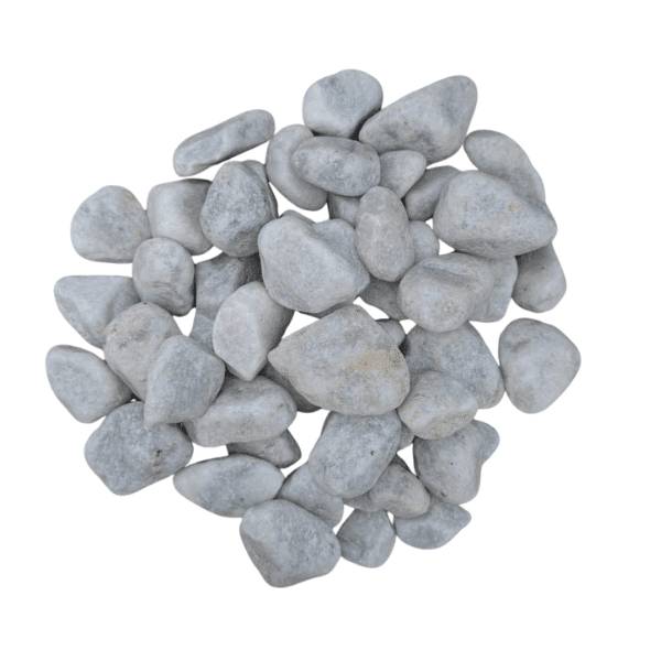 Galet marbre blanc 25/40 mm – Pack 7 Big Bag +/- 1,5T – 140 m² - Image 2