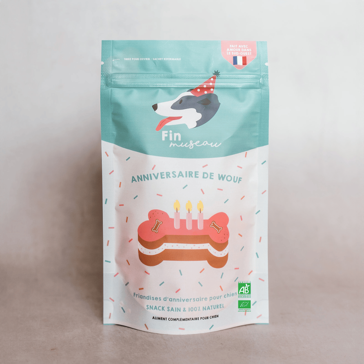 Fin Museau - Friandises Bio Sans Céréales "Anniversaire" Beurre de Cacahuète pour Chien - Image 2
