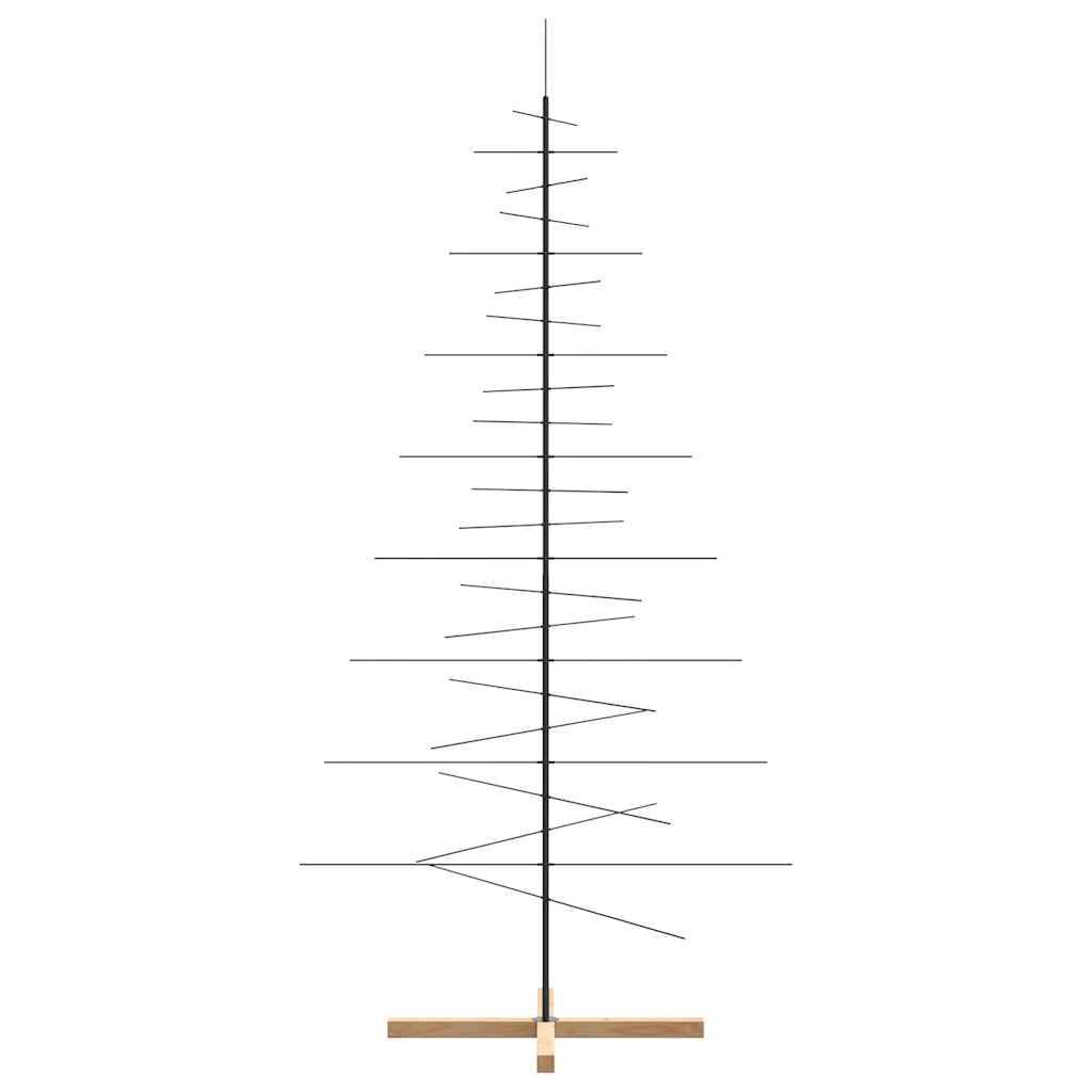 Maison Chic - Sapin de Noël | Arbre de Noël en métal avec base en bois noir 210 cm Maison Chic - Image 4