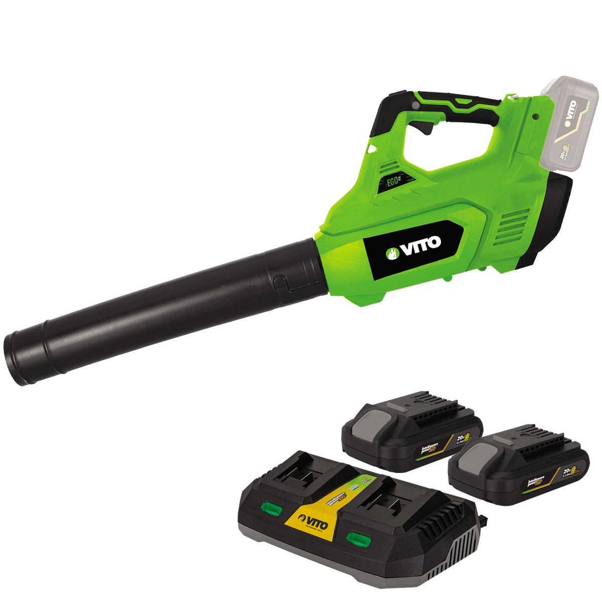 Vito - Souffleur de jardin 40V + 2 Batteries lithium 2AH + Chargeur DOUBLE VITO - Image 4