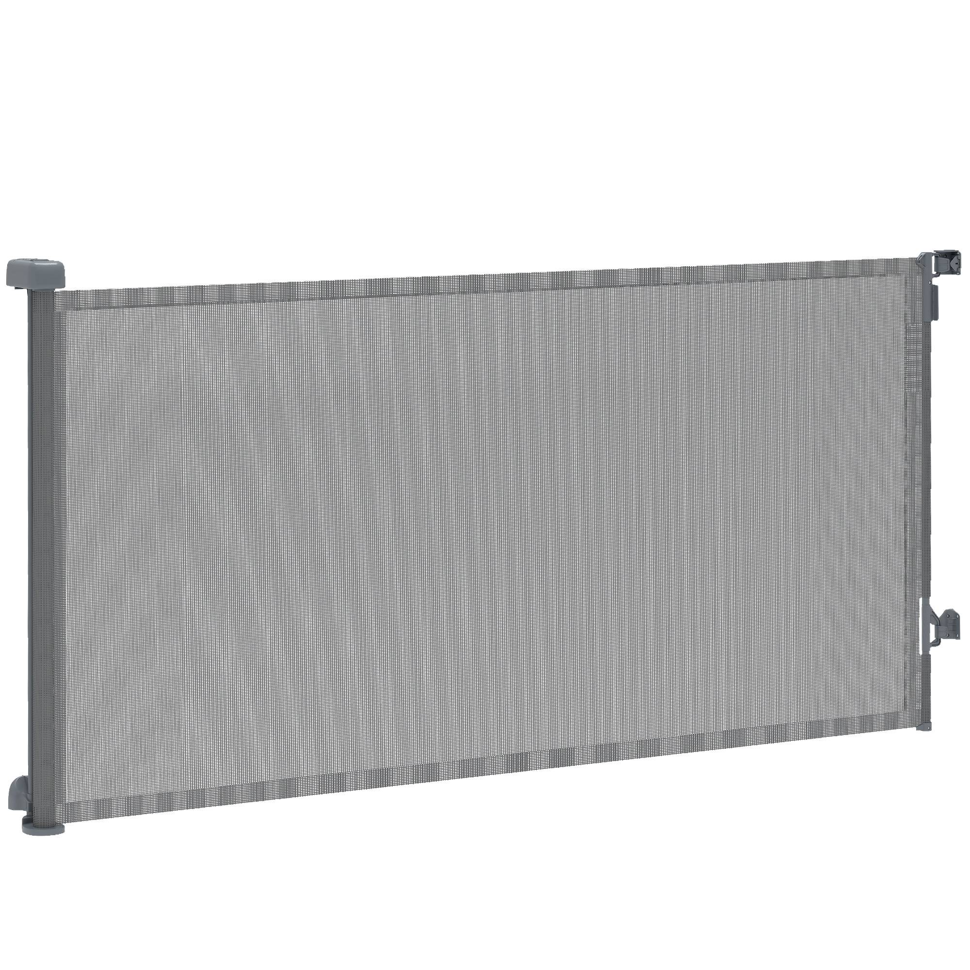 Sans Marque - Barrière sécurité rétractable chien extensible 180 cm large escaliers portes grise - Image 2