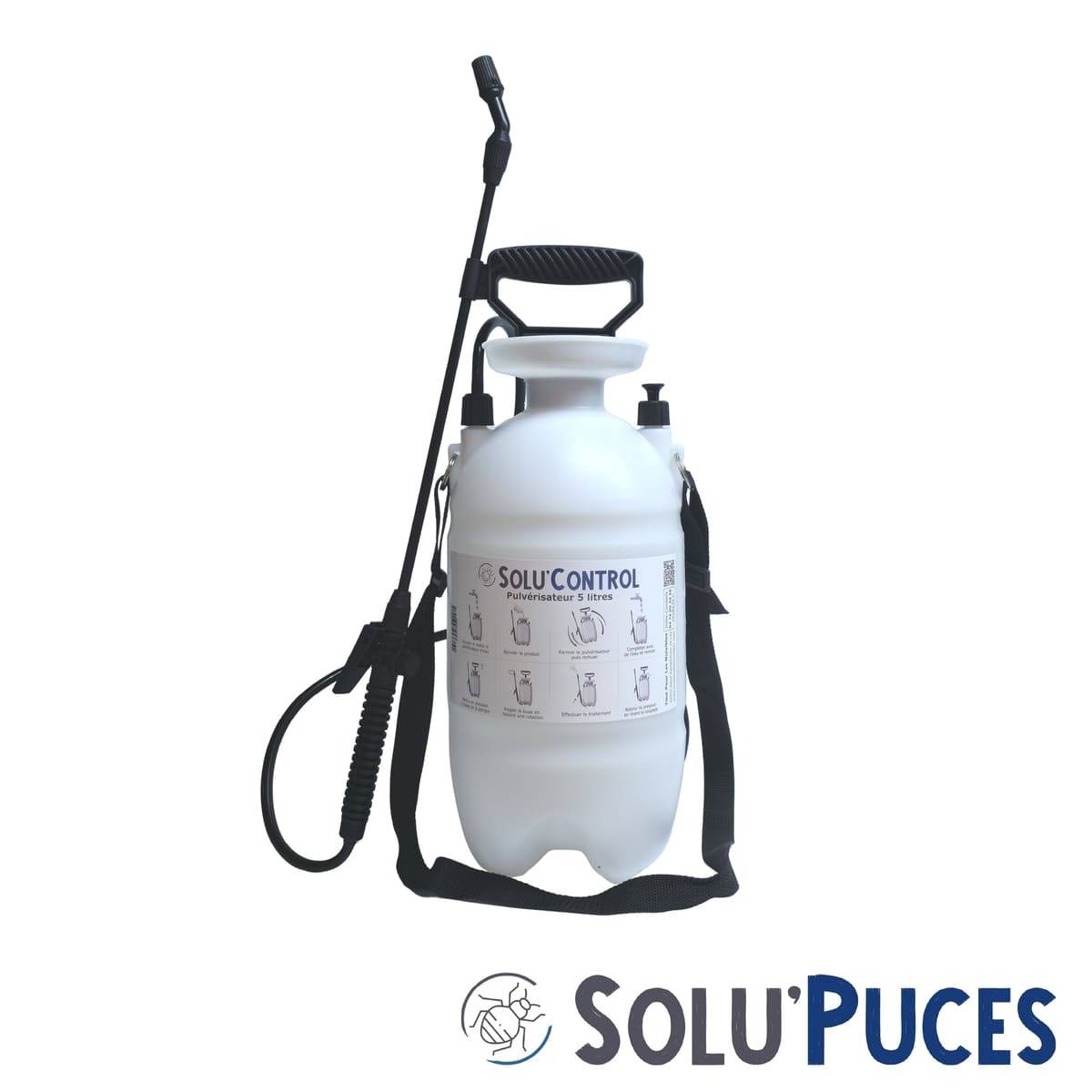 SOLU'Puces - Kit de traitement Puces 100m² avec 1 Emulsphrine ew+s, 4 one-shot Solu'Fogger, 1 pulverisateur 5 L - Image 5