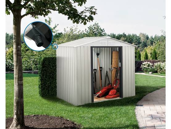 Abri De Jardin Métal "nebraska" - 4,07m² Avec Gouttière -habitat Et Jardin - Image 2