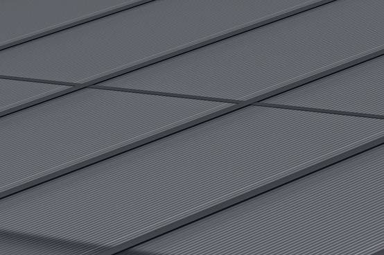 CAZEBOO - Cazeboo Pergola/Carport adossée 9m² KLEO 3x3 m gris - toit terrasse en aluminium et polycarbonate - Image 7