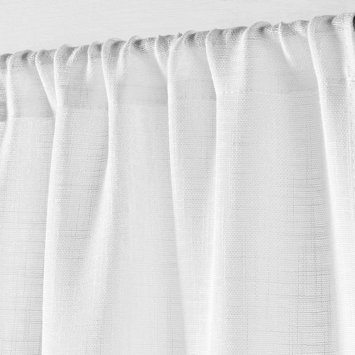 Paire de Voilage Passe-Tringle "Haltona" 70x200cm Blanc - Image 2
