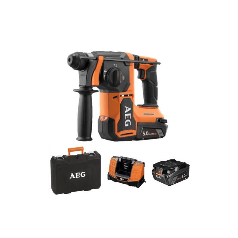 Aeg - Perforateur burineur SDS+ AEG - BBH18BL2-502C - 18V Brushless - 2 batteries 5,0Ah - Chargeur