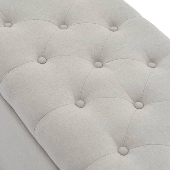 ComfortXL - Banc coffre de rangement en tissu lin rembourré pour chambre salon Gris clair 141 cm – ComfortXL Outdoor Living - Image 7