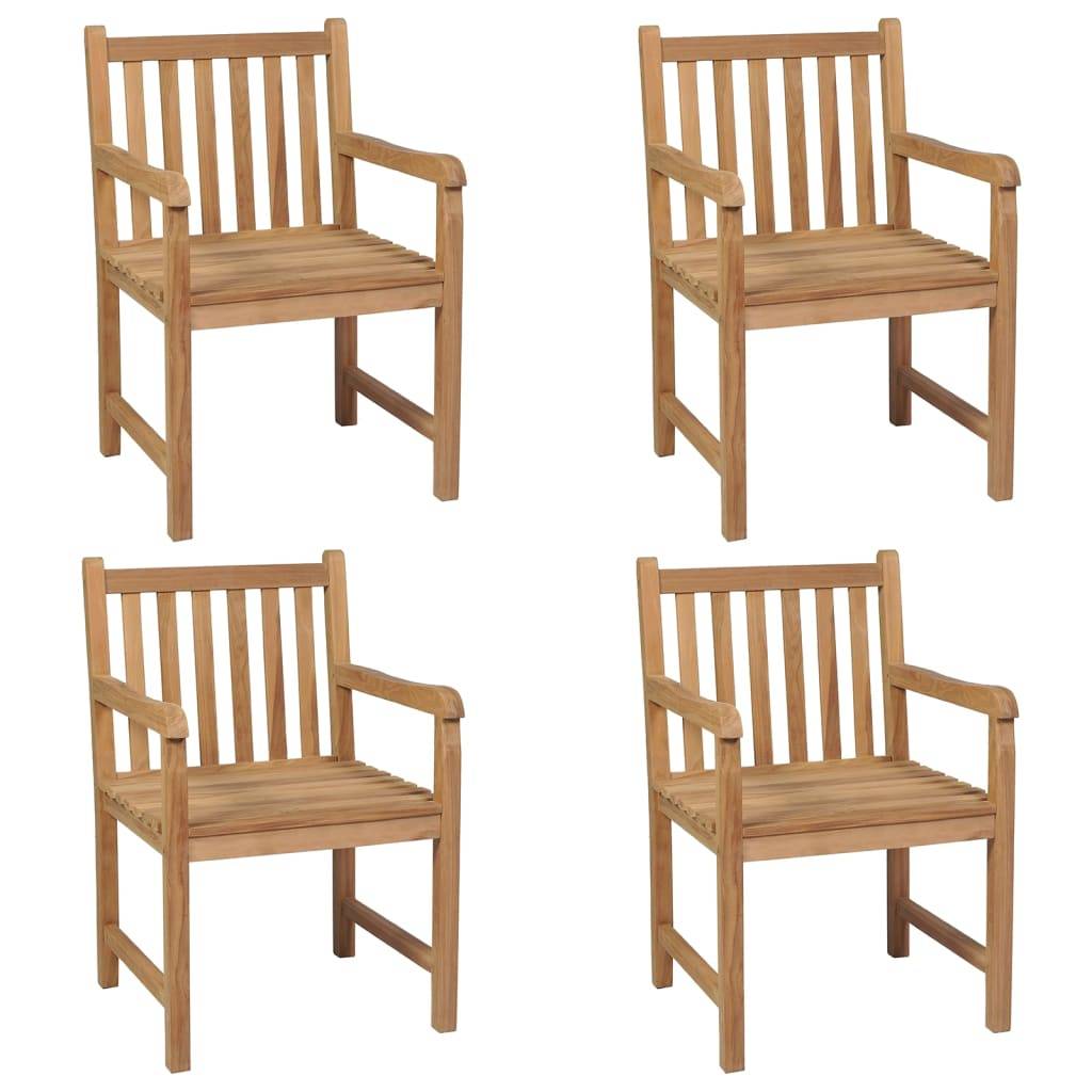 Chaises de jardin teck beige 58 x 60 x 90 cm - PANGIVO - Image 2