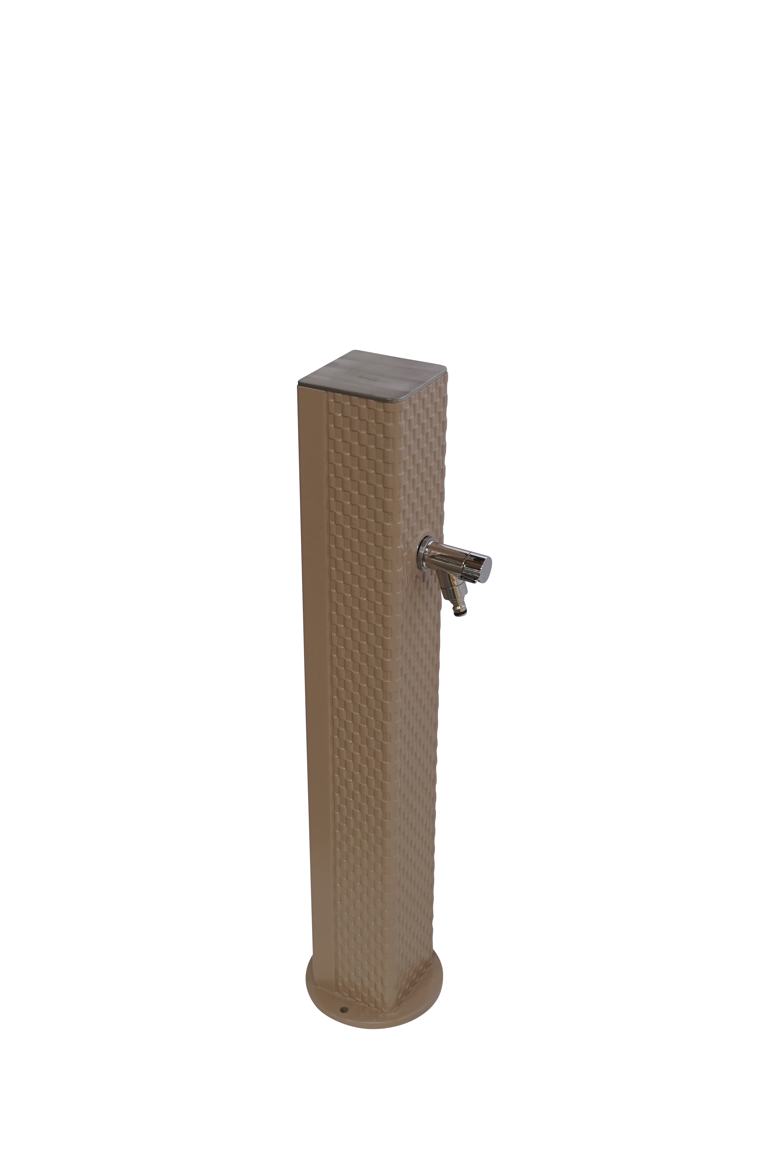 Fontaine borne pixel sans vasque taupe avec robinet rounded Dommartin H. 92cm X L. 20cm - Image 3