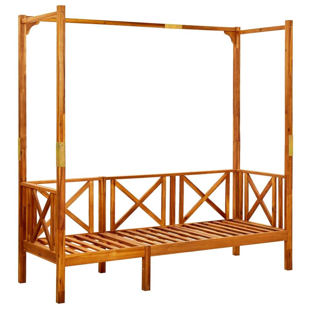 Maison Chic - Banc de jardin - Banc d'extérieur - Banquette avec auvent Bois d'acacia solide-JU13966 - Image 4