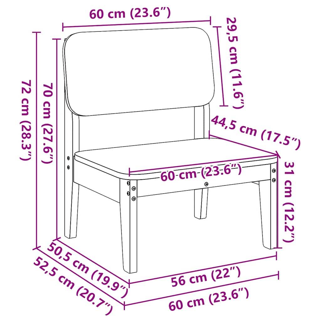 Prolenta Premium - Chaises de jardin bois blanc 60 x 52,5 x 72 cm - Prolenta premium p346.8 - Image 9