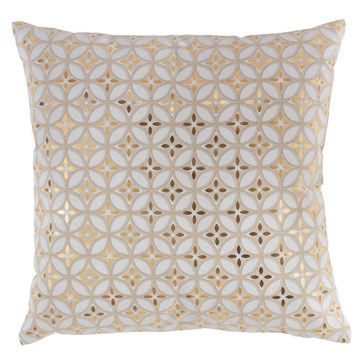 Coussin Déco Déhoussable "Azelia" 45x45cm Or - Image 1
