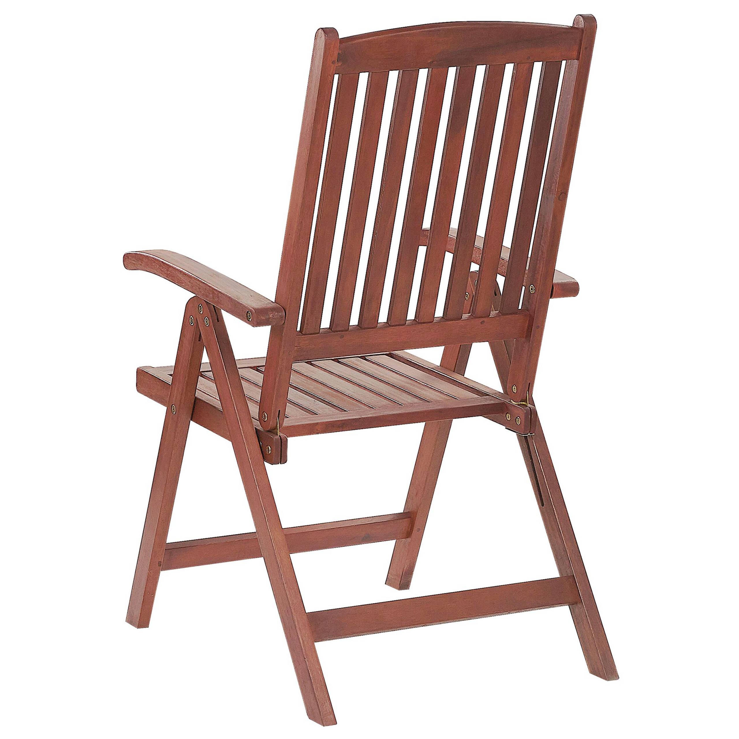 Beliani - Chaise Metteur en Scène Marron en Bois d'Acacia Transat Inclinable Résistant pour Jardin ou Terrasse au Style Méditerranéen - Image 6