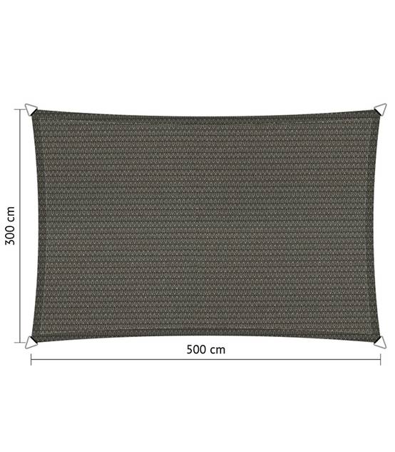 Voile d'ombrage perméable rectangle 3,0 x 5,0 Cool Grey - Shadow Confort - Image 1