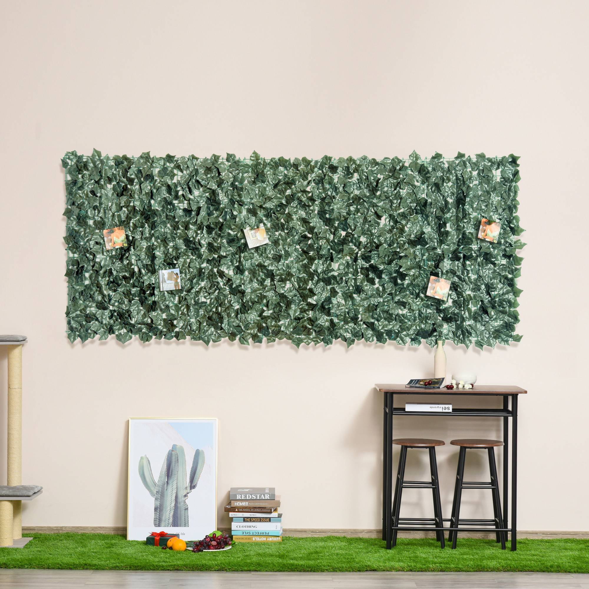 ComfortXL - Haie artificielle brise-vue PE 2,4 x 1 m vert foncé jardin balcon anti-UV - ComfortXL Outdoor Living - Image 3