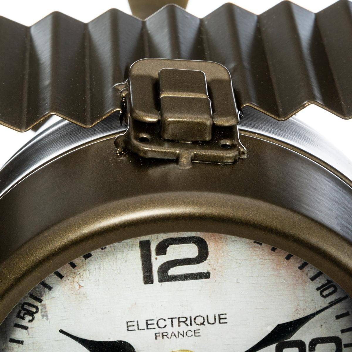 Horloge à poser Avion en métal aspect vieilli déco industrielle - Image 3