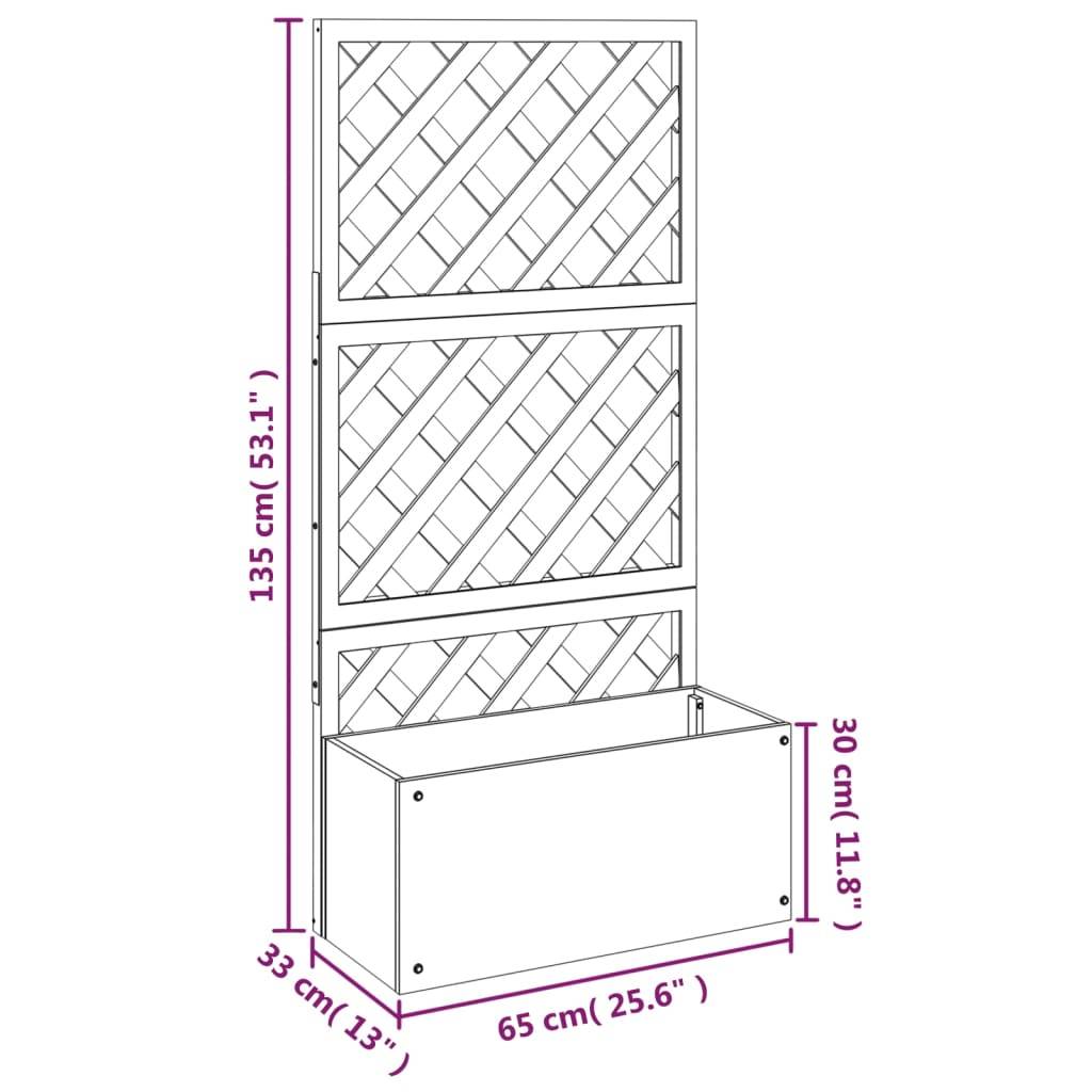 Vidaxl - Jardinières en treillis 2 pcs Gris 65x33x135 cm WPC vidaXL 3154899 - Image 3