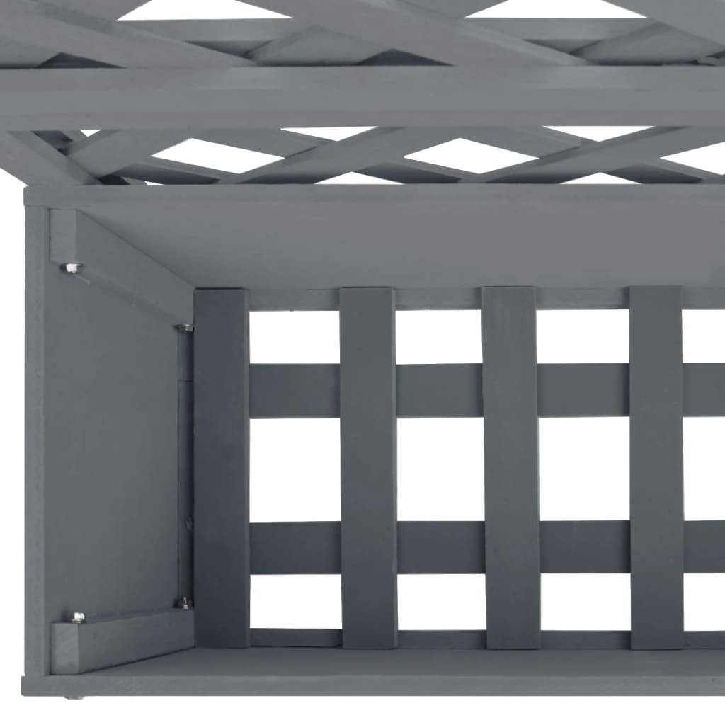 Vidaxl - Jardinières en treillis 2 pcs Gris 65x33x135 cm WPC vidaXL 3154899 - Image 5