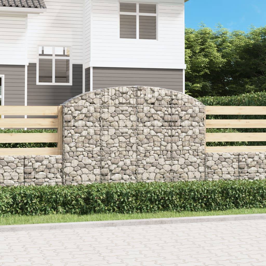 Vidaxl - Panier de gabions arqué 200x30x140/160 cm Fer galvanisé vidaXL 153467 - Image 1