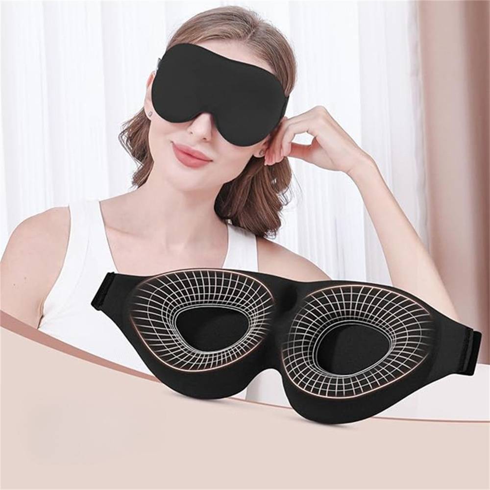 Masque de Sommeil 3D Bleu - Zero Lumière - Confort Optimal pour Yeux et Cils - Ultra Léger 30g - Lytech - Image 4