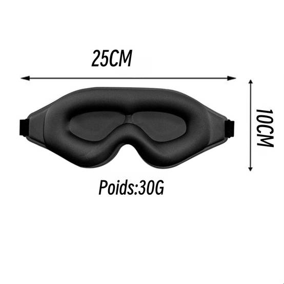 Masque de Sommeil 3D Bleu - Zero Lumière - Confort Optimal pour Yeux et Cils - Ultra Léger 30g - Lytech - Image 2